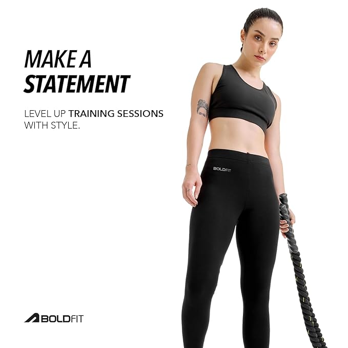 Boldfit Women High Rise Gym Wear Stretchable Yoga Pants Fitness Leggings Gym Pants Multipurpose Track Pant Workout Tights Active Wear Lower