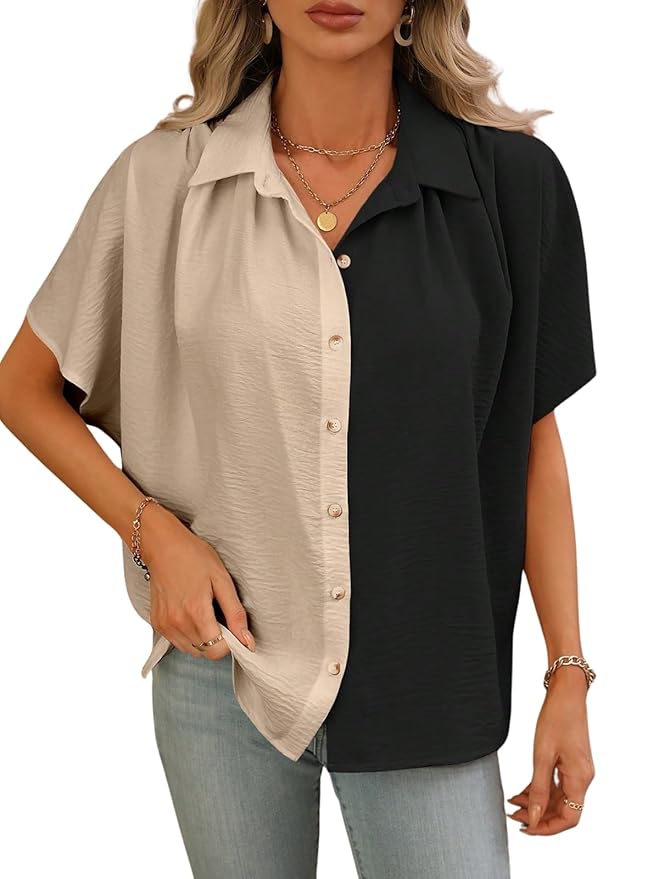 GRECIILOOKS Oversized Shirt for Women – Korean Casual Short Sleeve Loose Fit Top | Plus Size Summer Wear for Girls & Women (Available in Plus Size and Combo Pack of 2)